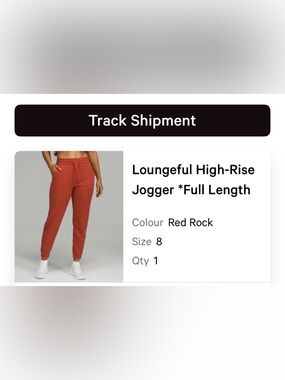 Lululemon Loungeful High-Rise Jogger in Red Rock